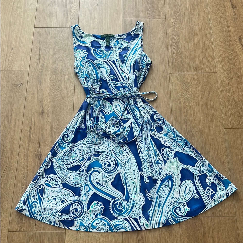 Ralph Lauren Blue Pleated Sundress